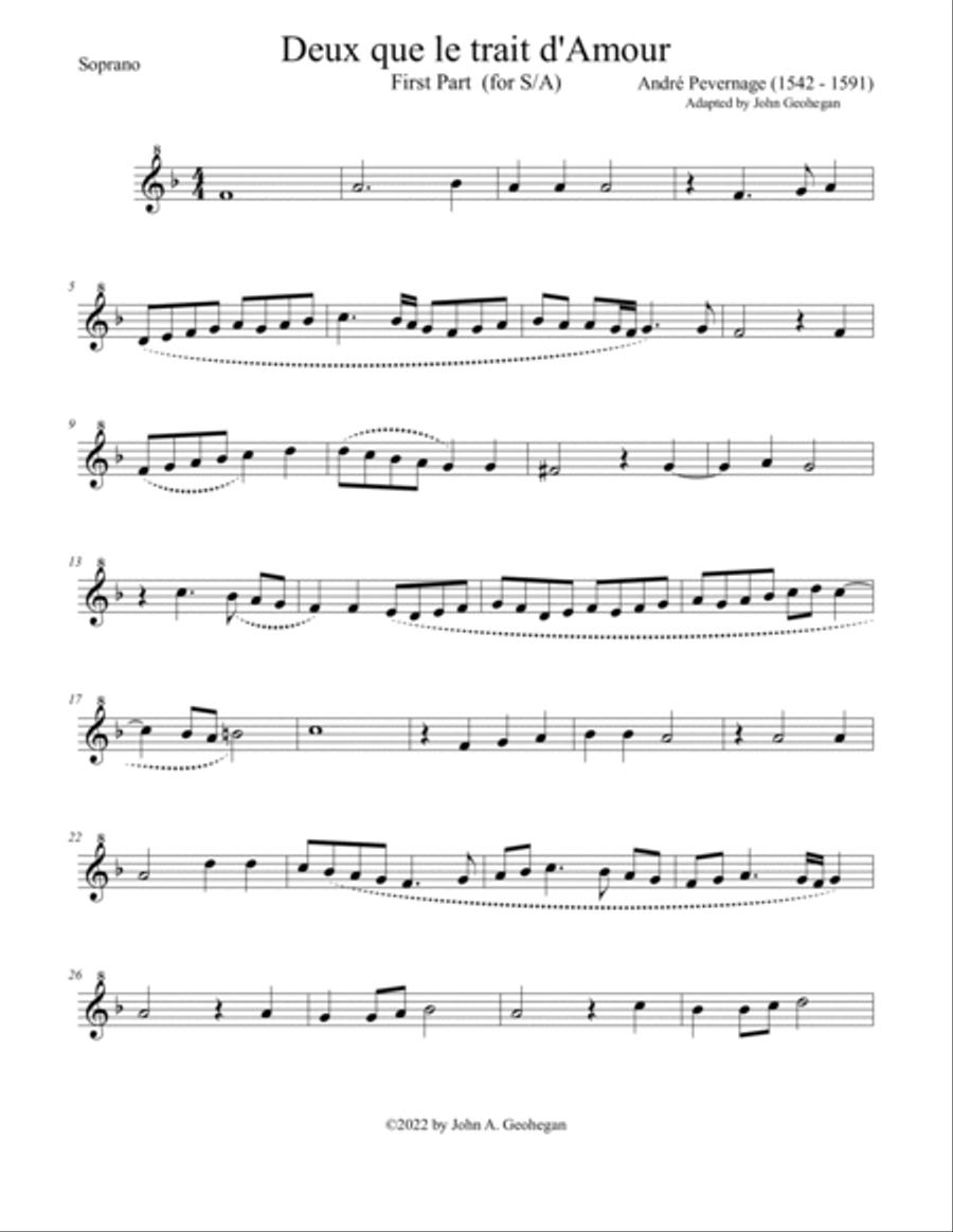 Two Renaissance Chansons for Recorder Duets Woodwind Duet scores gallery preview page 6