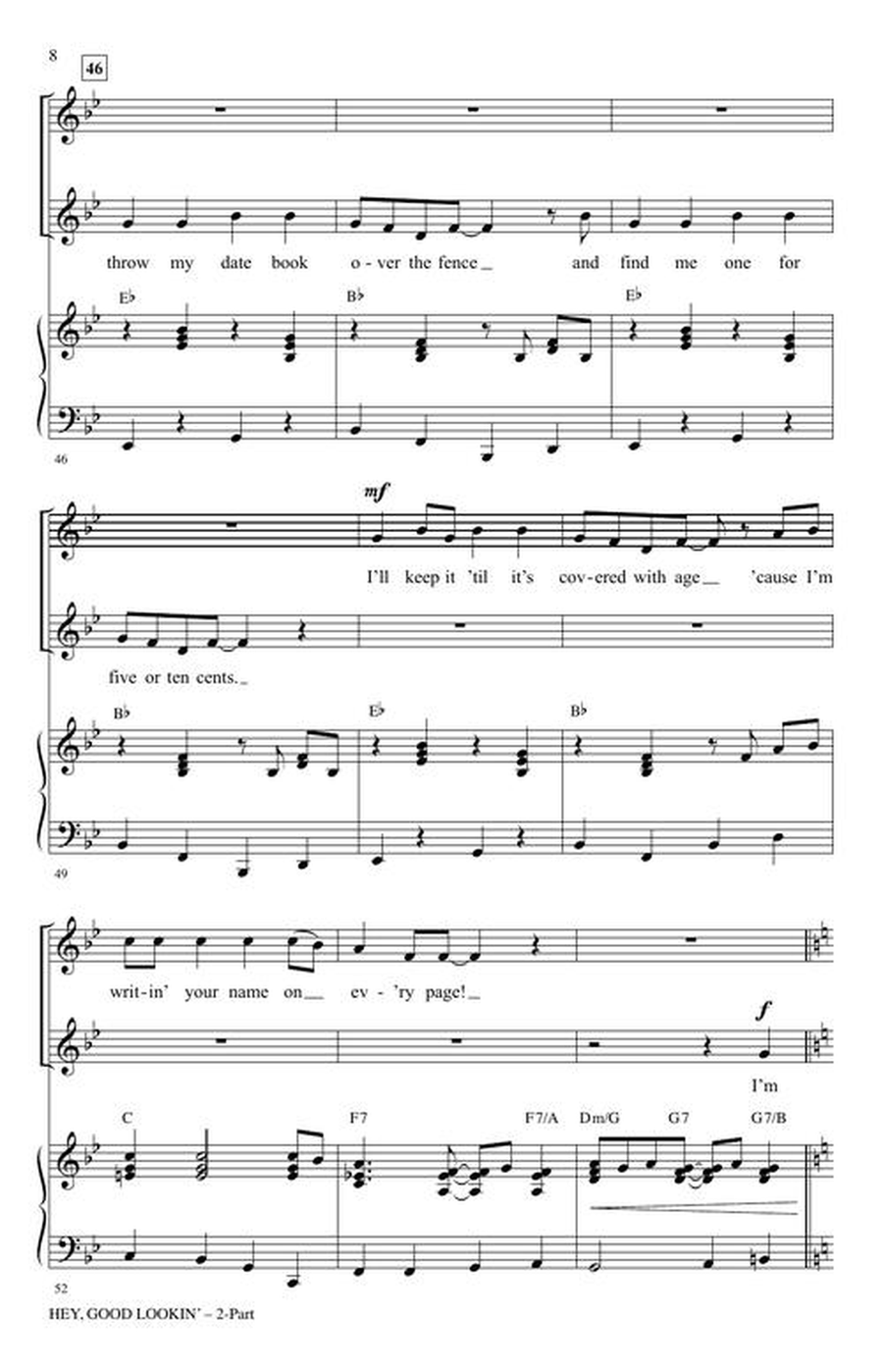 Hey, Good Lookin' 2-Part scores gallery preview page 5