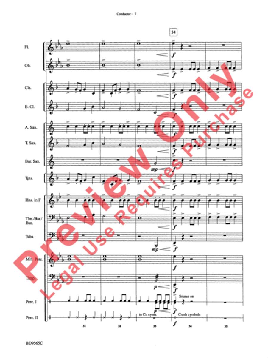 Liturgical Fanfare Concert Band scores gallery preview page 10
