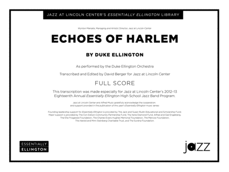 Echoes of Harlem: Score