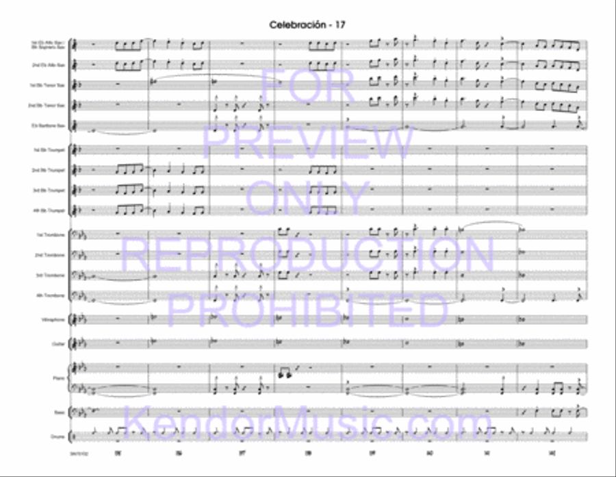 Celebracion (Full Score) Jazz Ensemble scores gallery preview page 18