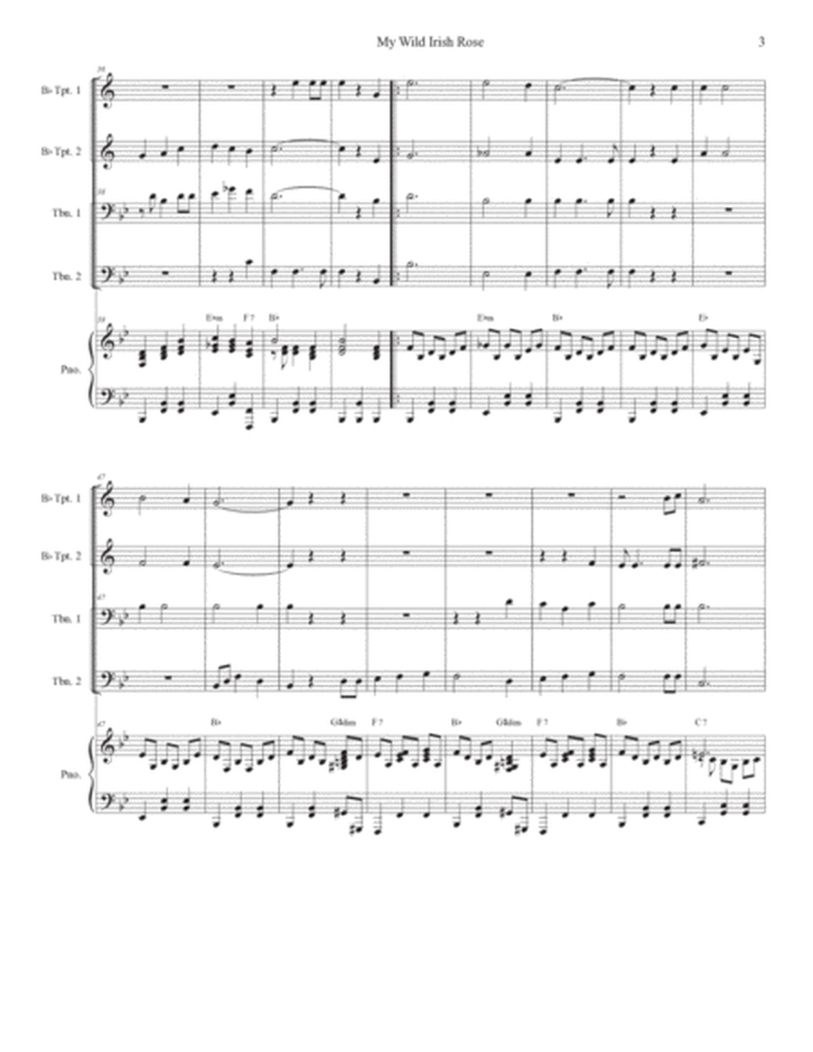 My Wild Irish Rose (Brass Quartet and Piano - Alternate Version) image number null