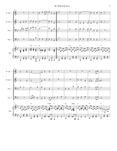 My Wild Irish Rose (Brass Quartet and Piano - Alternate Version) image number null