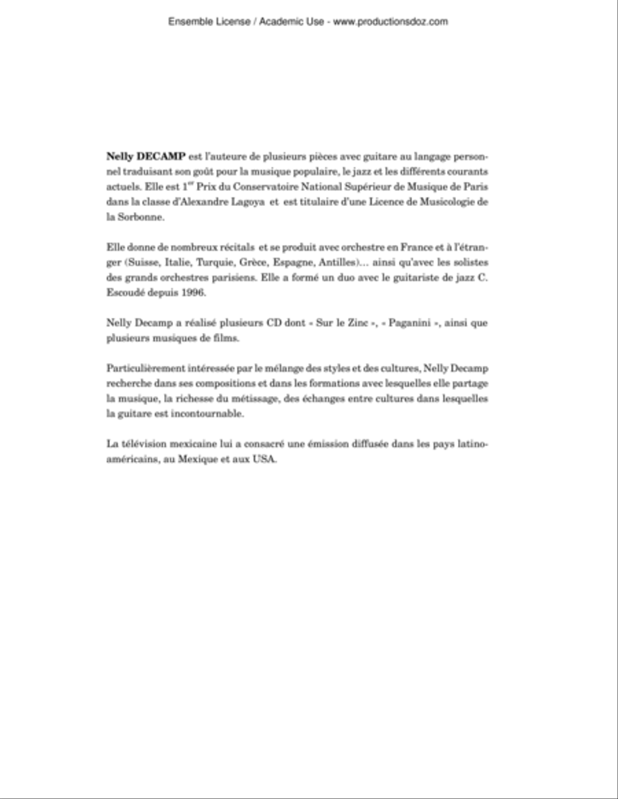 Sur le zinc Classical Guitar scores gallery preview page 2