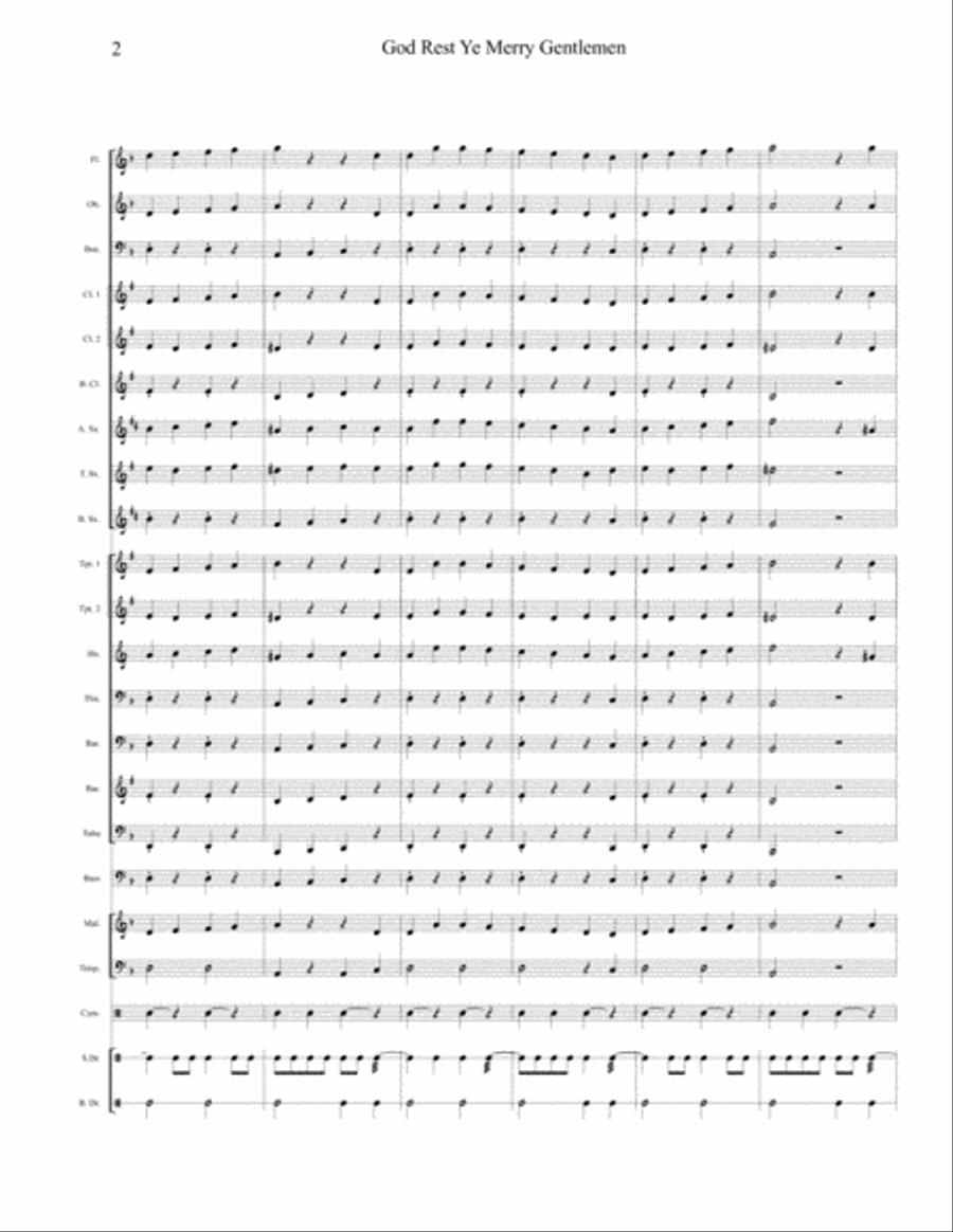 God Rest Ye Merry Gentlemen Concert Band scores gallery preview page 3