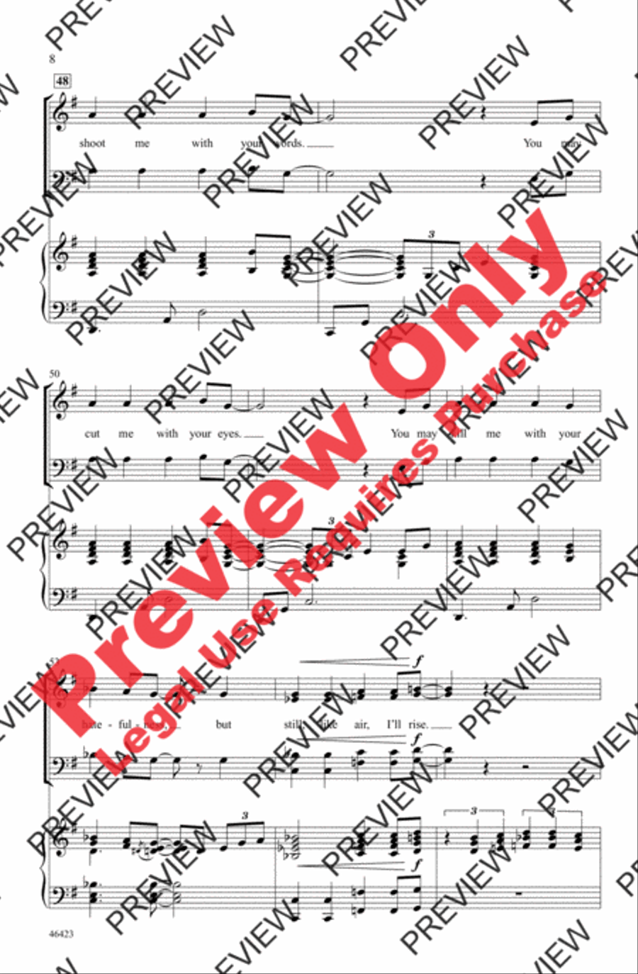 Still I Rise 4-Part scores gallery preview page 8