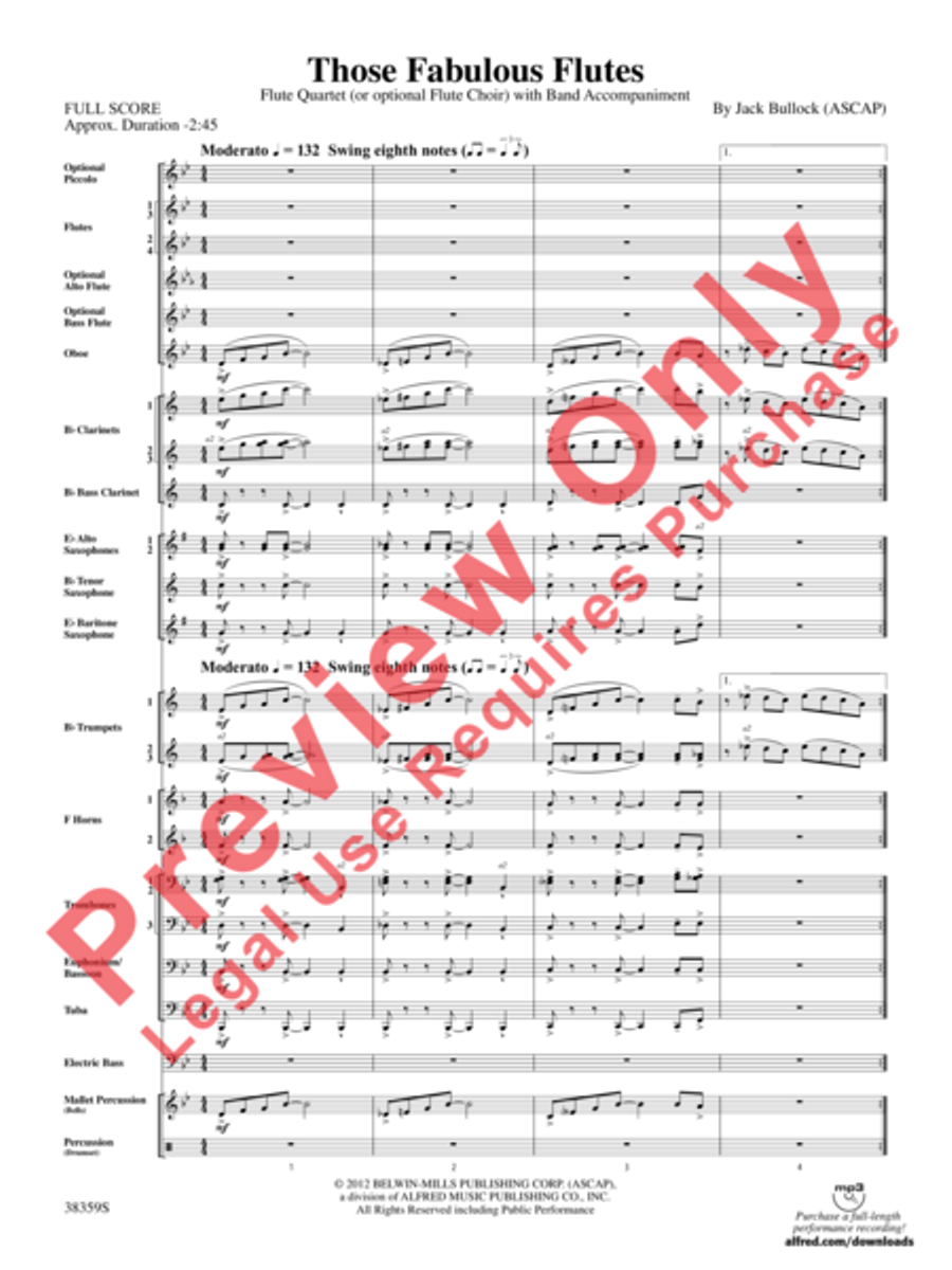 Those Fabulous Flutes Concert Band scores gallery preview page 4