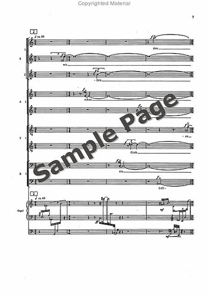 Todesfuge Chorus Baritone Organ