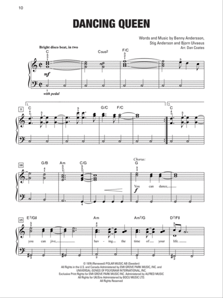 A Decade of Pop Hits -- 1970s Easy Piano scores gallery preview page 7