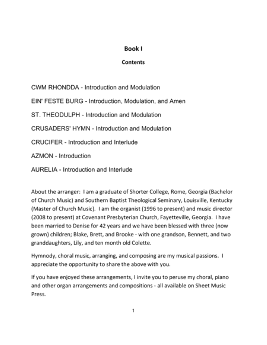 Hymn Introductions and Modulations - Book I Organ Solo scores gallery preview page 2