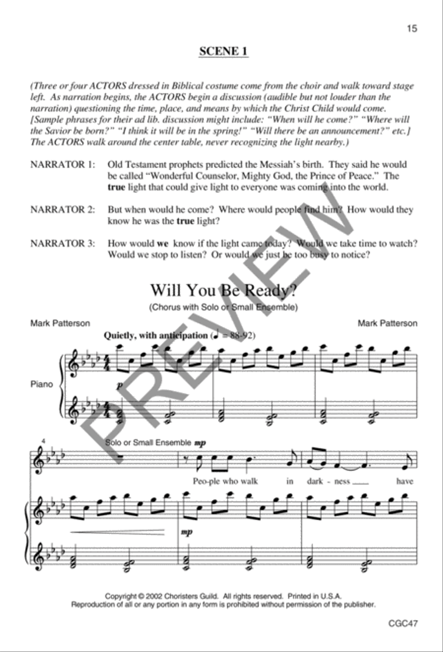 Light of the World (Full Score) Unison Choir scores gallery preview page 11