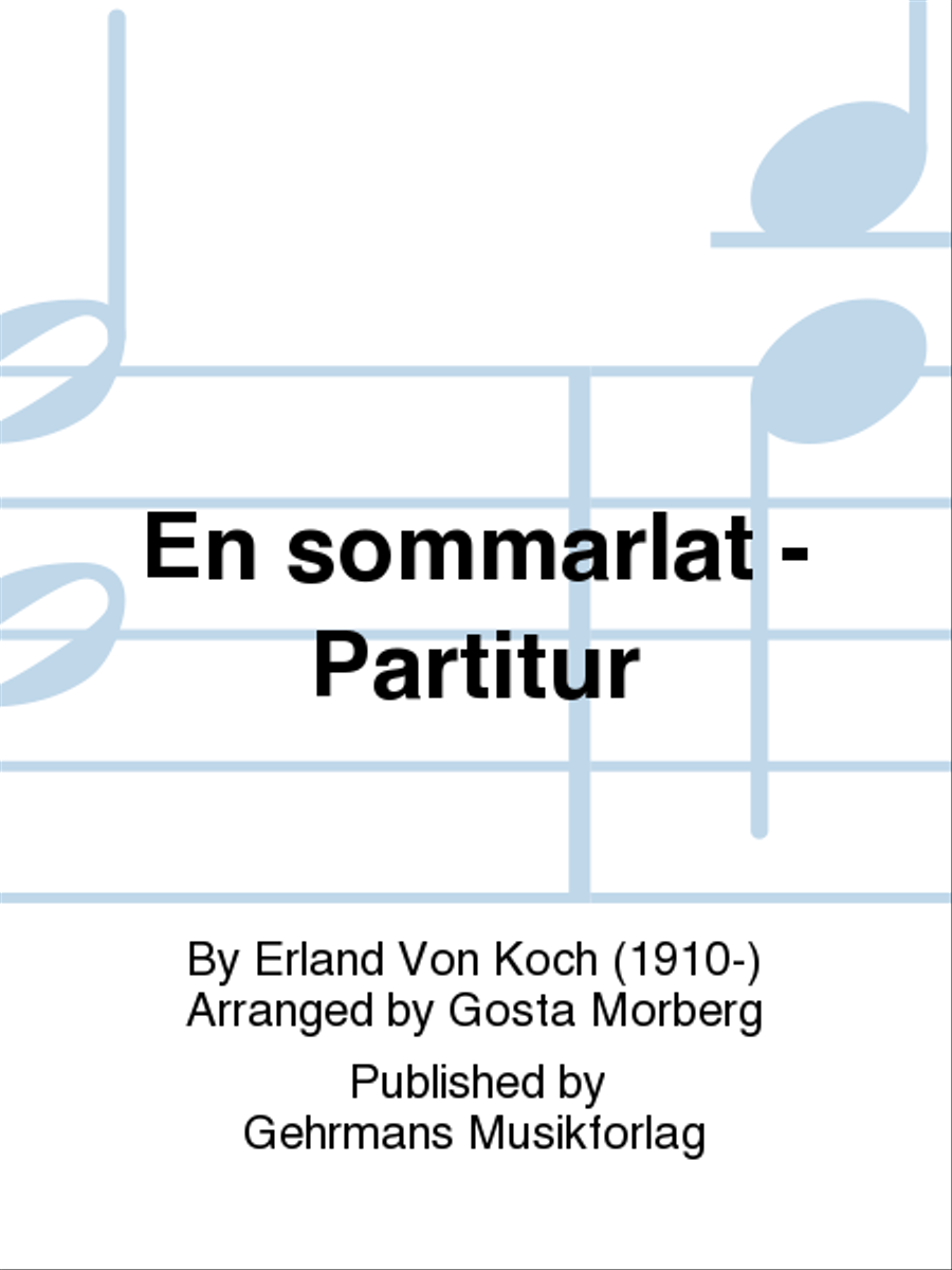 En sommarlat - Partitur