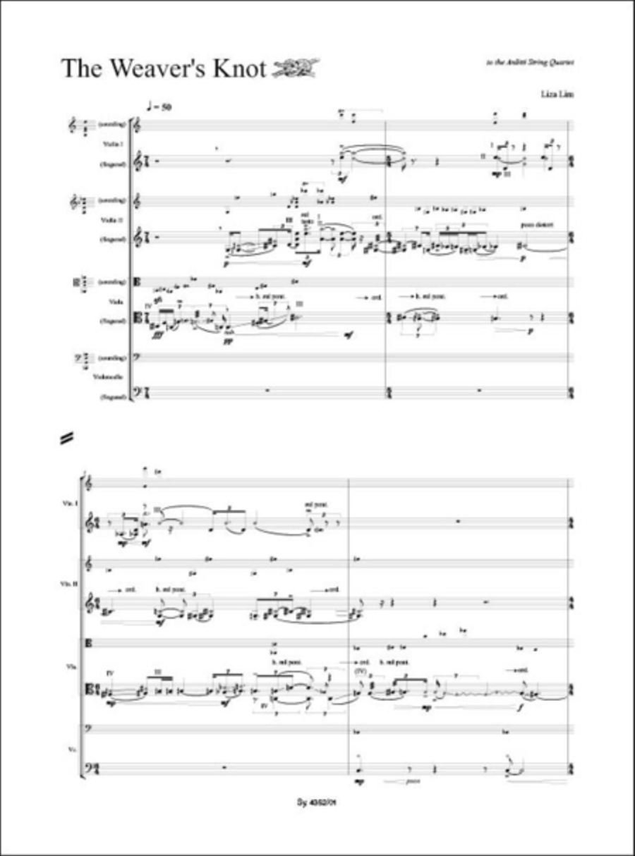 The Weaver's Knot The Weaver's Knot String Quartet scores gallery preview page 2