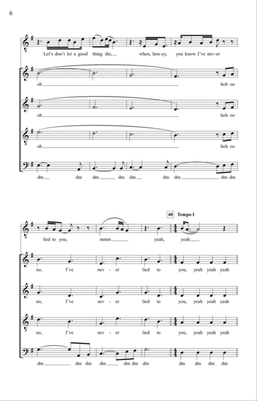 Suspicious Minds (arr. Deke Sharon) 4-Part scores gallery preview page 6