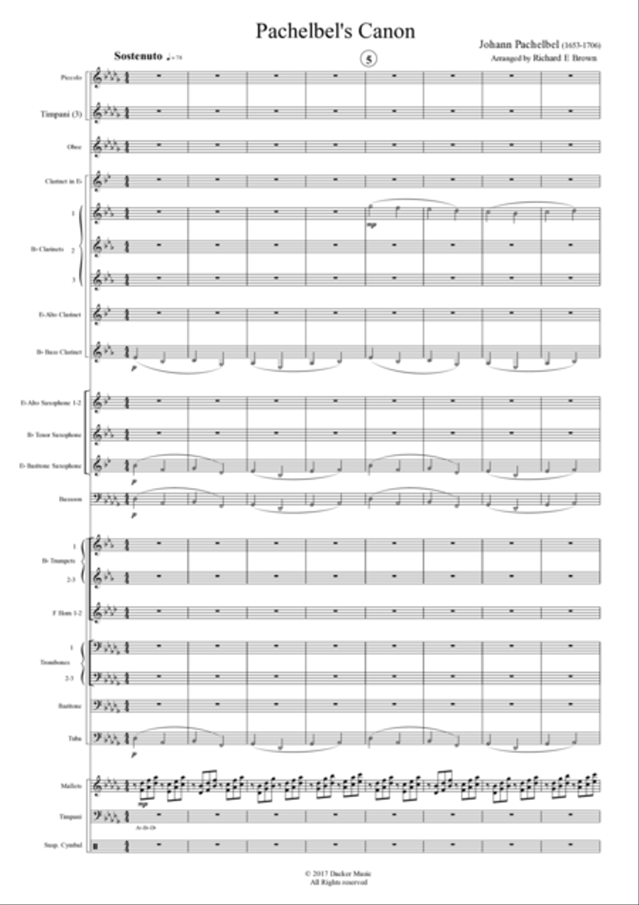 Pachelbel's Canon Pachelbel's Canon Concert Band scores gallery preview page 3