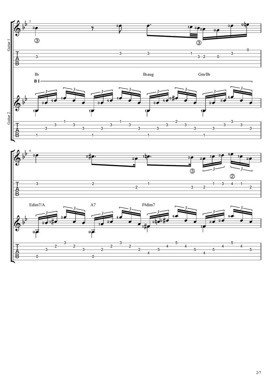 Ave Maria (Franz Schubert) Guitar Ensemble scores gallery preview page 2