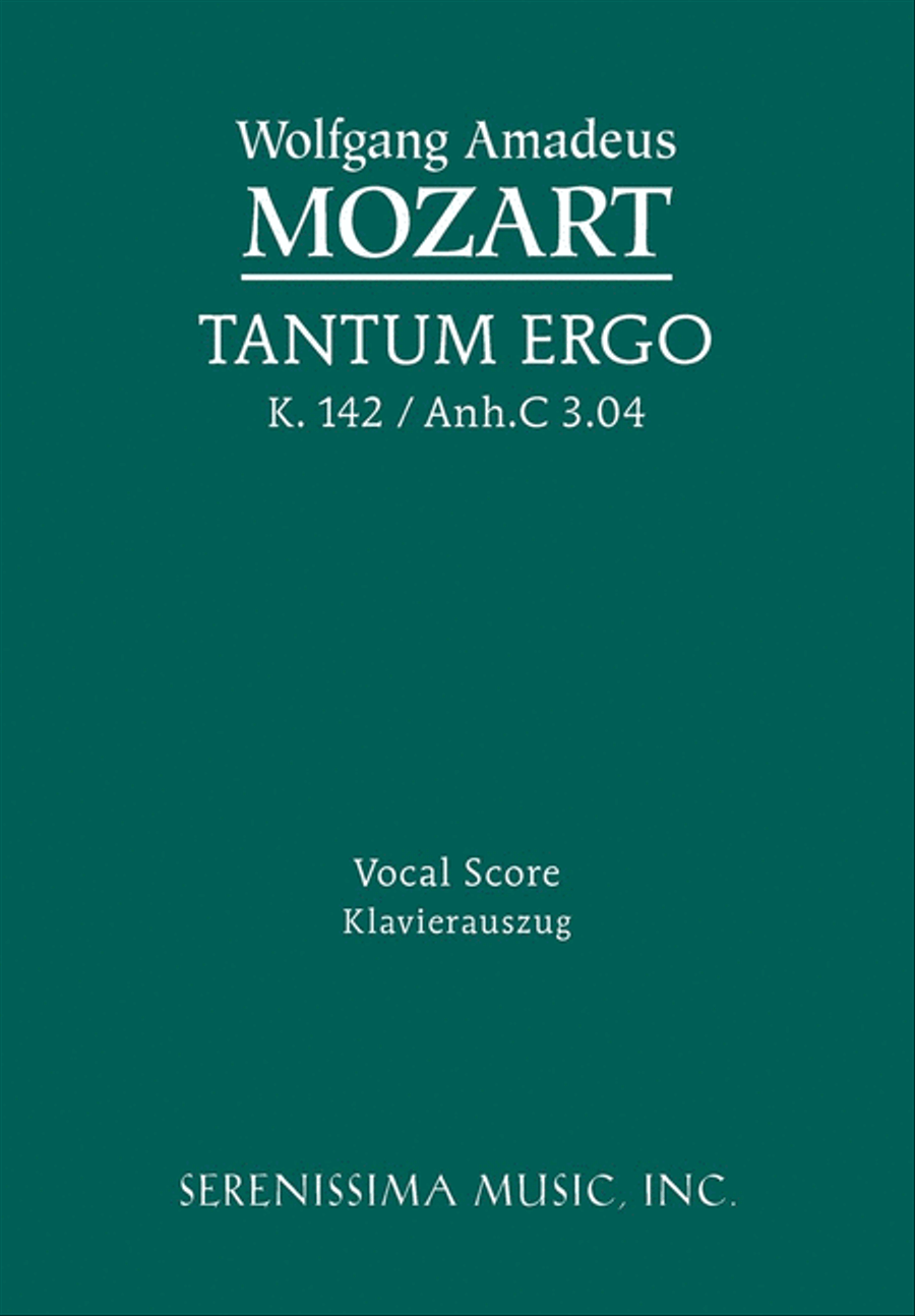 Tantum ergo, K.142/Anh.C 3.04 Choir scores gallery preview page 1