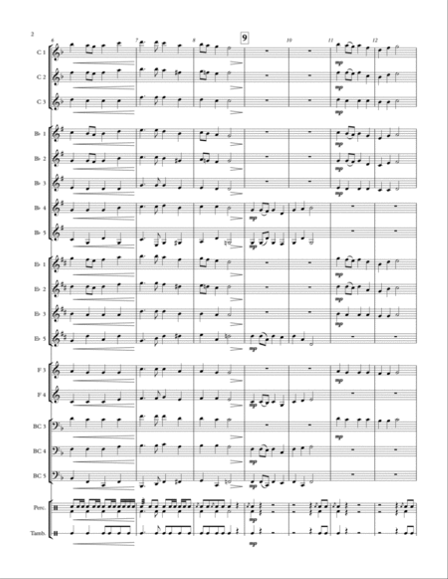 Regal Rondo - for adaptable quintet Concert Band scores gallery preview page 2