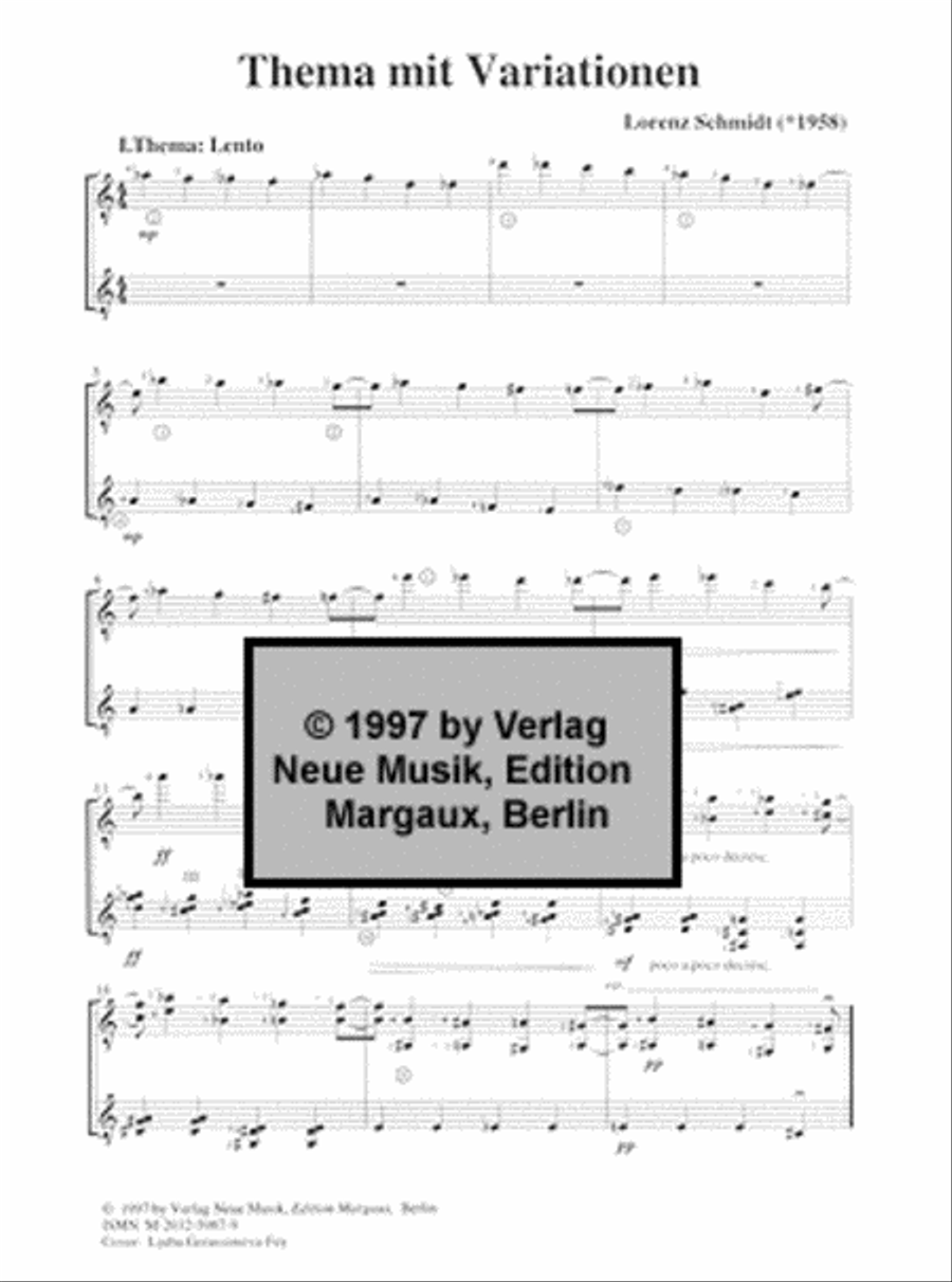 Lorenz Schmidt - Thema mit Variationen Acoustic Guitar scores gallery preview page 2