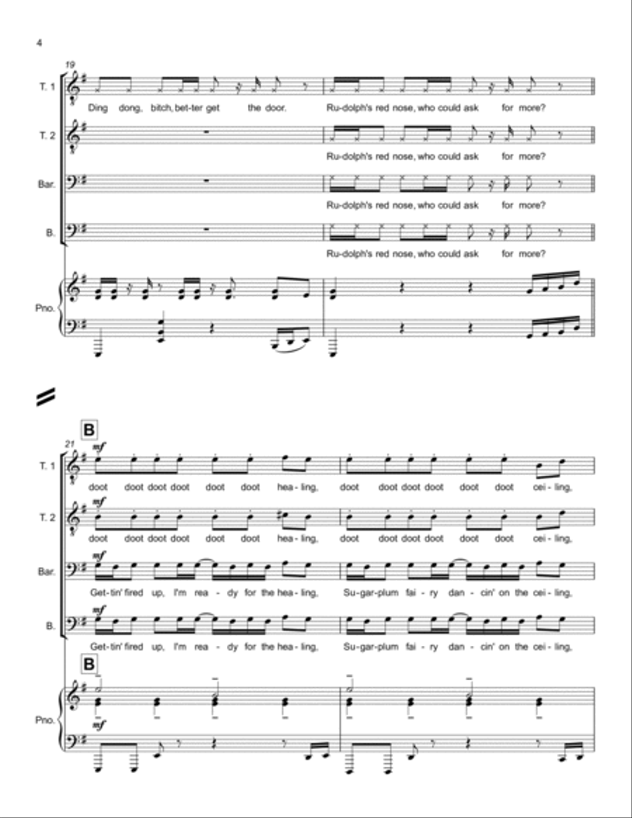 Hey Sis It's Christmas TTBB scores gallery preview page 4