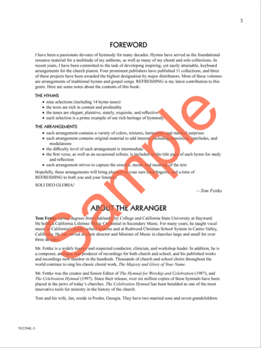 Refreshing Piano Solo scores gallery preview page 4