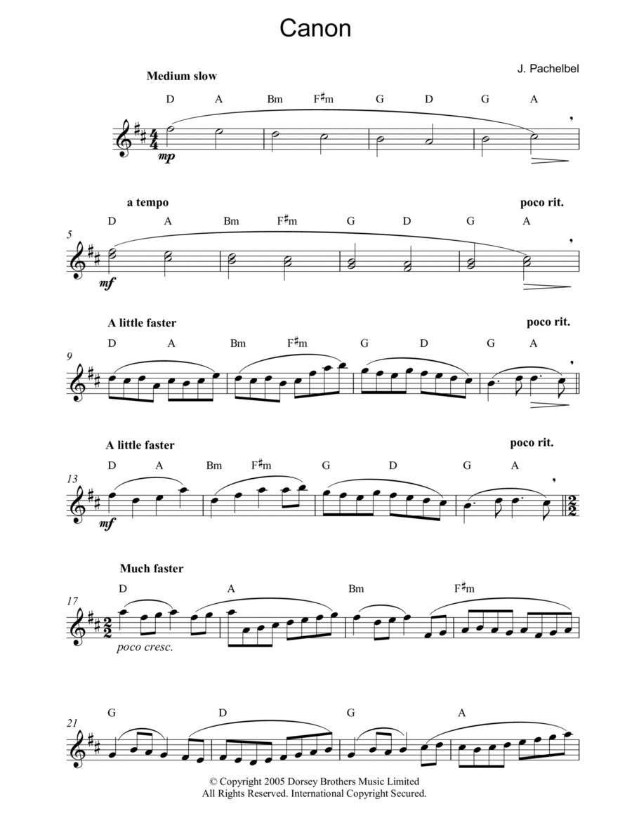 Canon Canon Piano scores gallery preview page 1