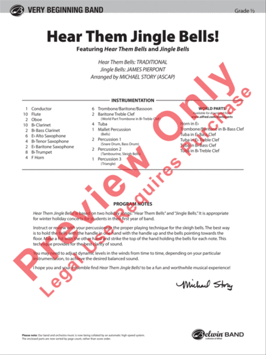 Hear Them Jingle Bells! Concert Band scores gallery preview page 2