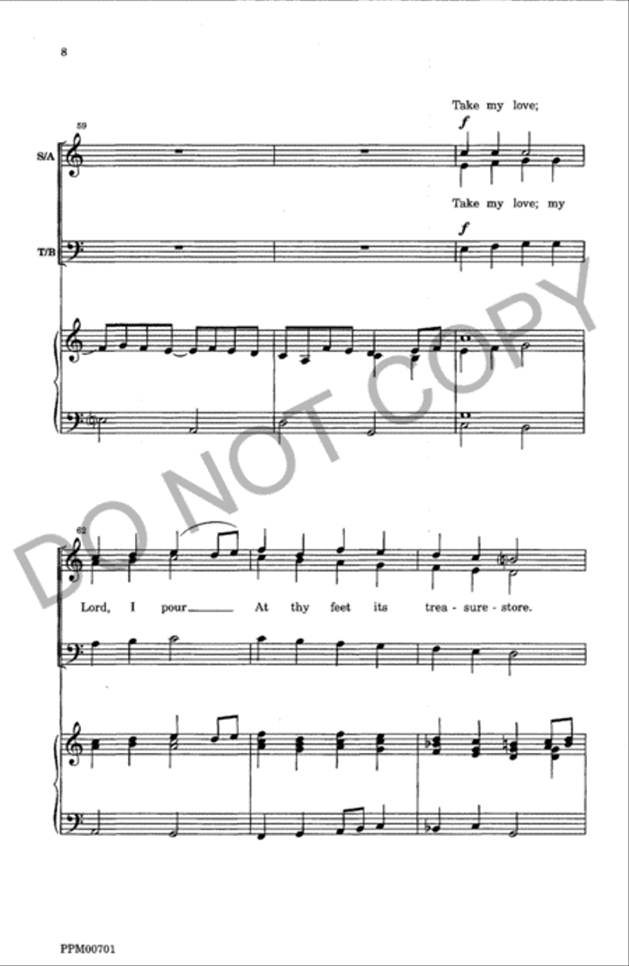 Ever, Only, All For Thee 4-Part scores gallery preview page 9