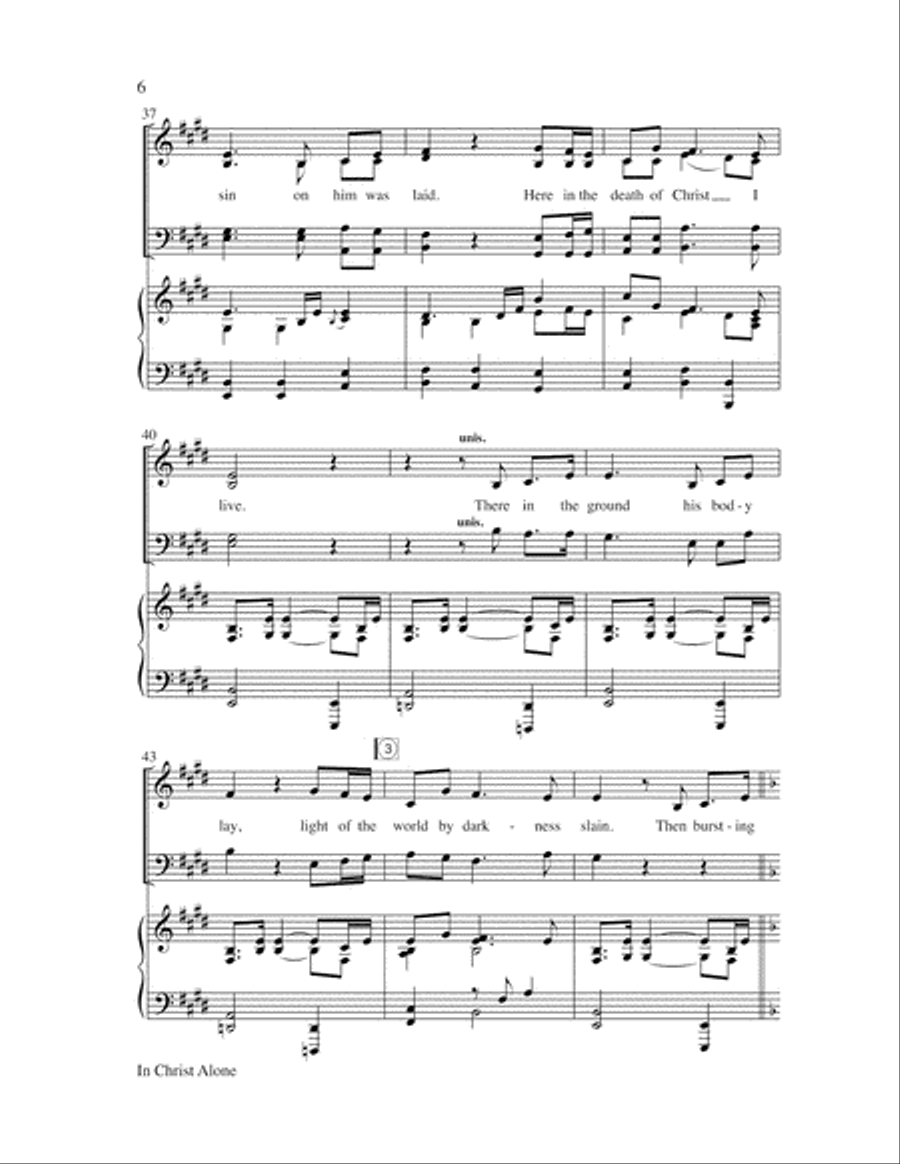 In Christ Alone 4-Part scores gallery preview page 6