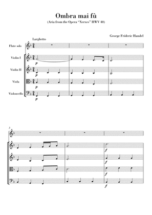 Ombra mai fu (for Flute and String Quartet)