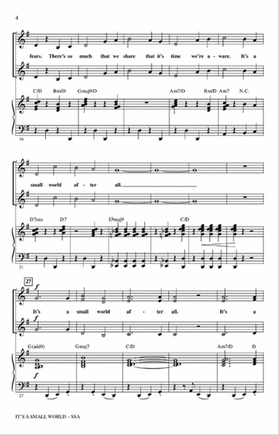It's a Small World It's a Small World SSA scores gallery preview page 3
