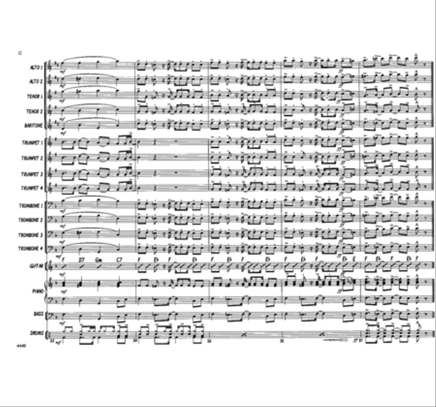 Lord, I Want to Be a Christian Jazz Ensemble scores gallery preview page 12