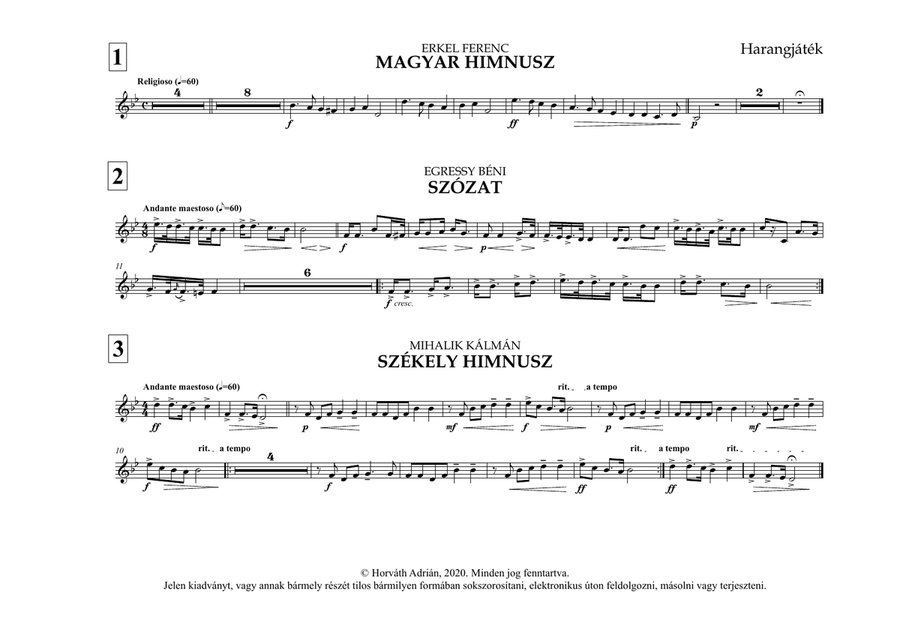 Indulókönyv 2020 - 39 Harangjáték Concert Band scores gallery preview page 5