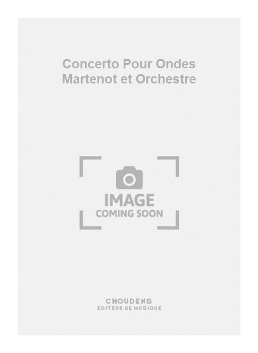 Concerto Pour Ondes Martenot et Orchestre Orchestra scores gallery preview page 1