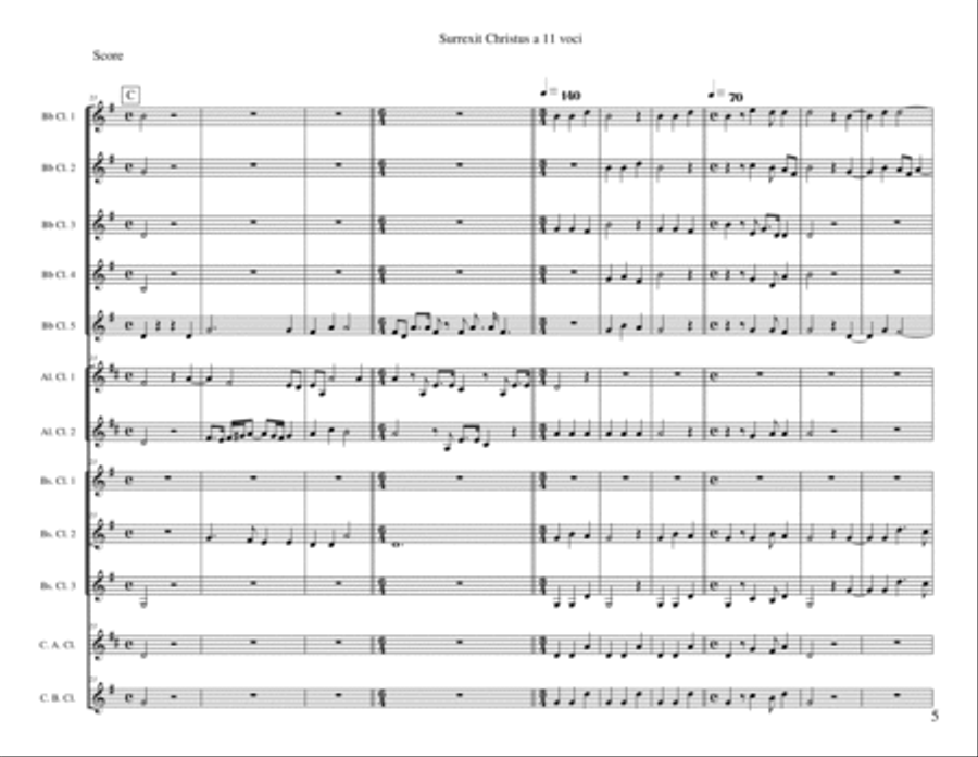 Surrexit Christus in 11 Voices Woodwind Ensemble scores gallery preview page 5