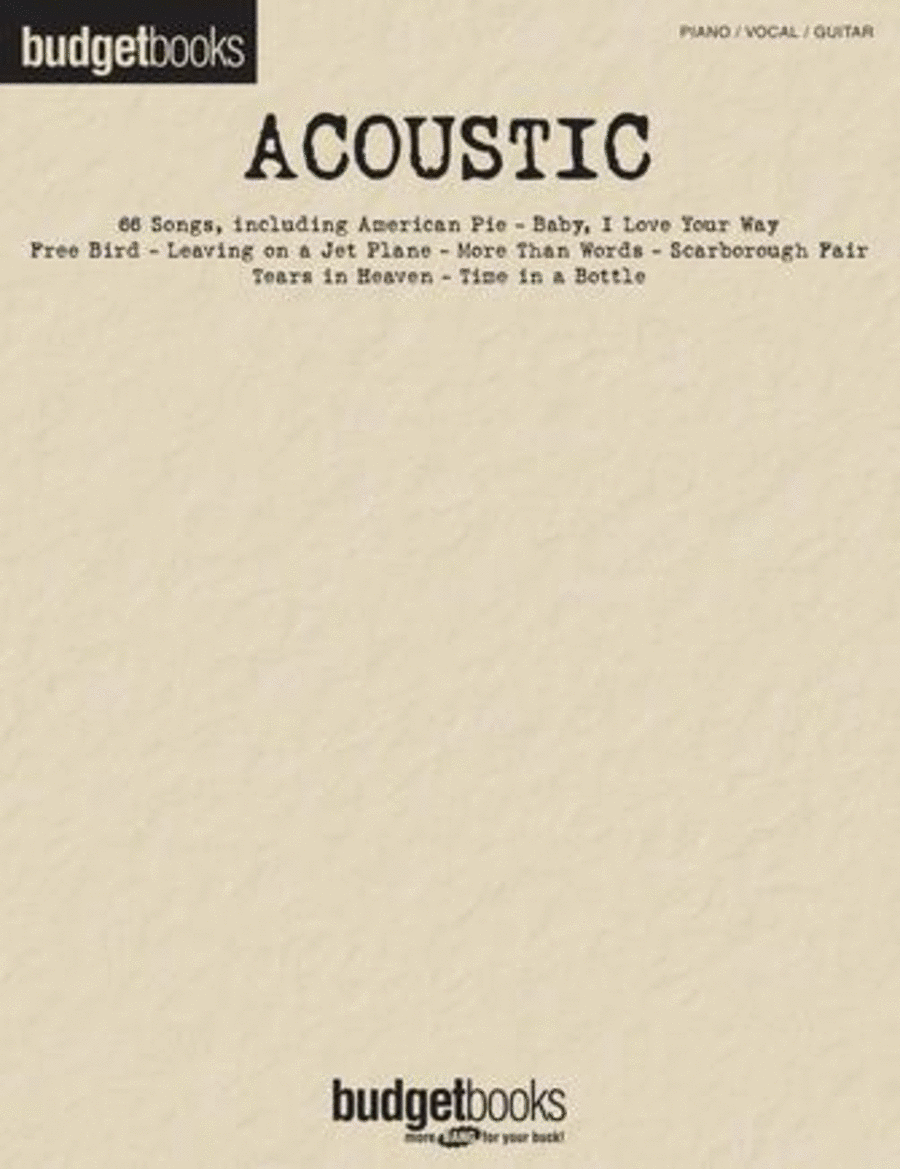 Acoustic (Budget Books)