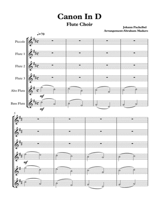 Book cover for Canon In D Flute Choir