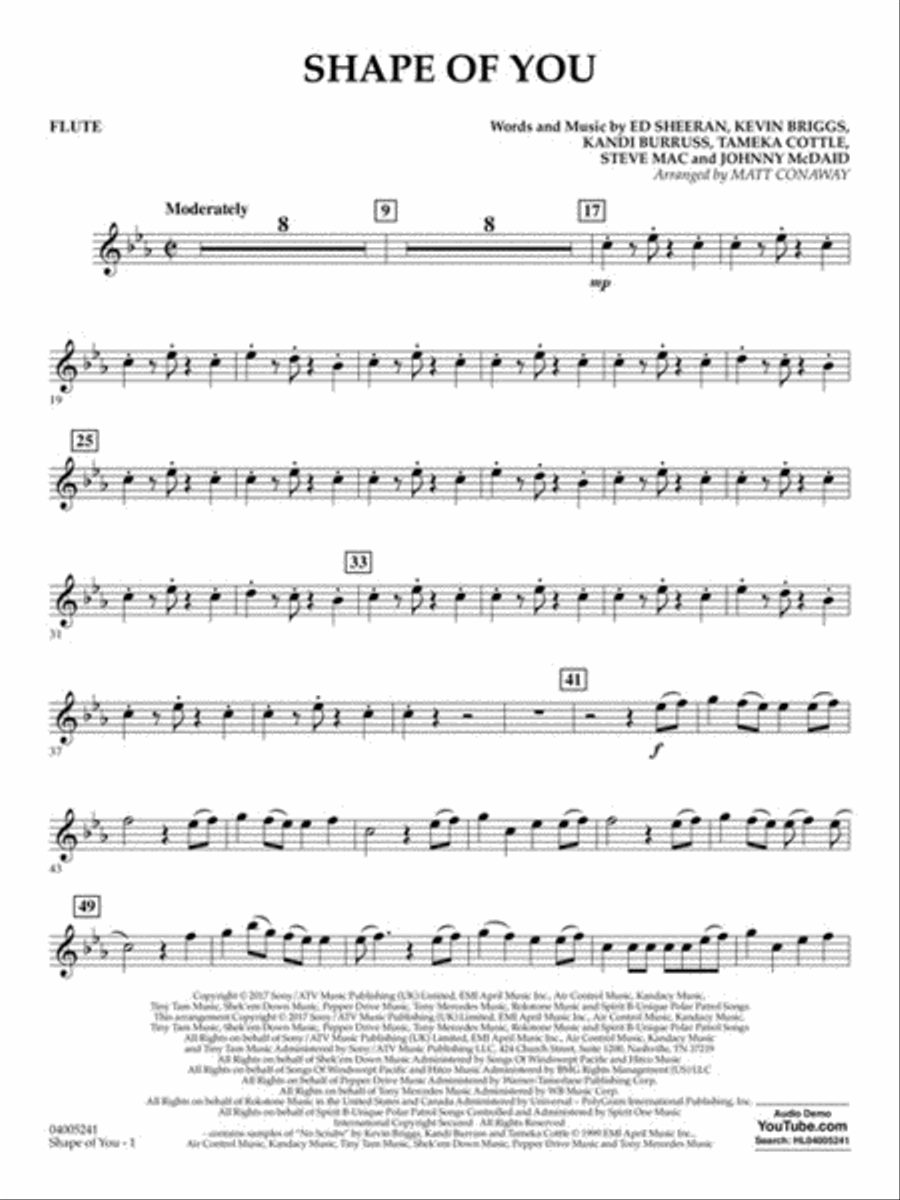 Shape of You Concert Band scores gallery preview page 4