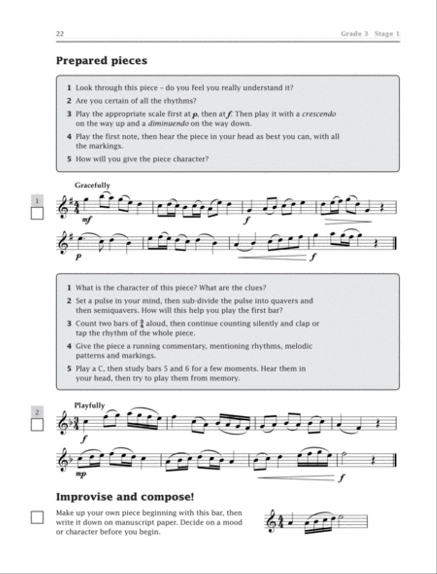 Improve Your Sight-Reading! Saxophone, Grades 1-5 Saxophone scores gallery preview page 3