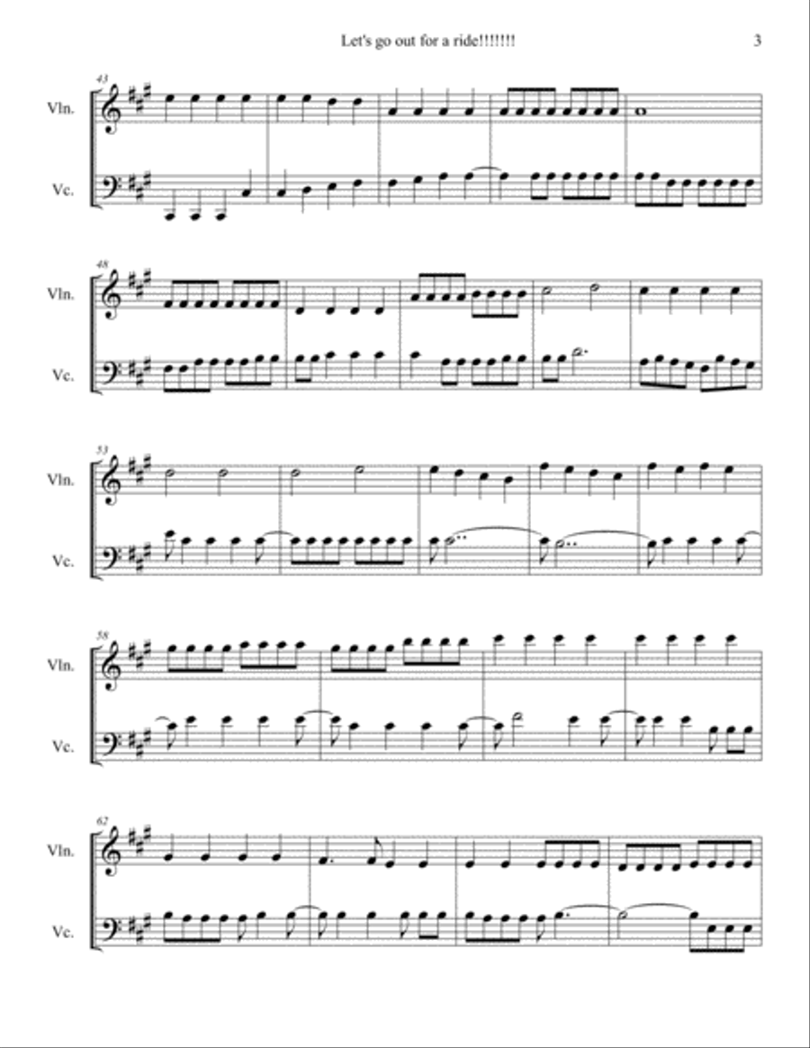 Let's Go Out For a Ride Small Ensemble scores gallery preview page 3