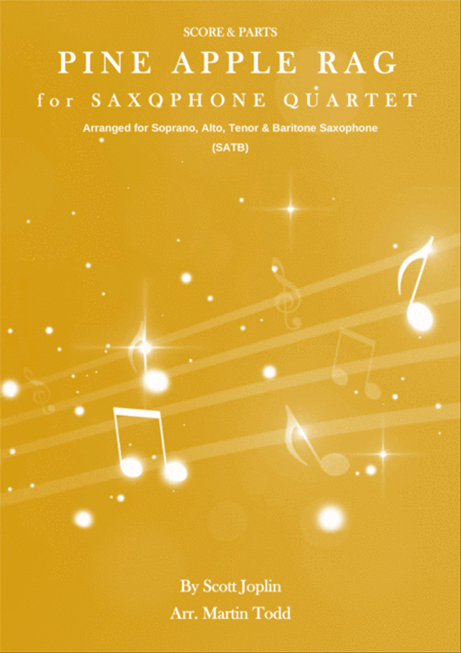 Pine Apple Rag for Saxophone Quartet (SATB) Saxophone Quartet scores gallery preview page 1
