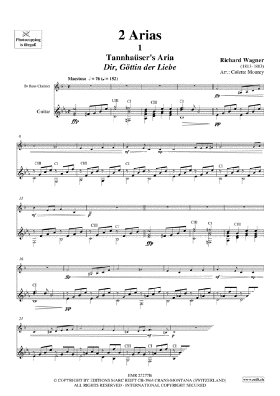 2 Arias 2 Arias Bass Clarinet scores gallery preview page 3