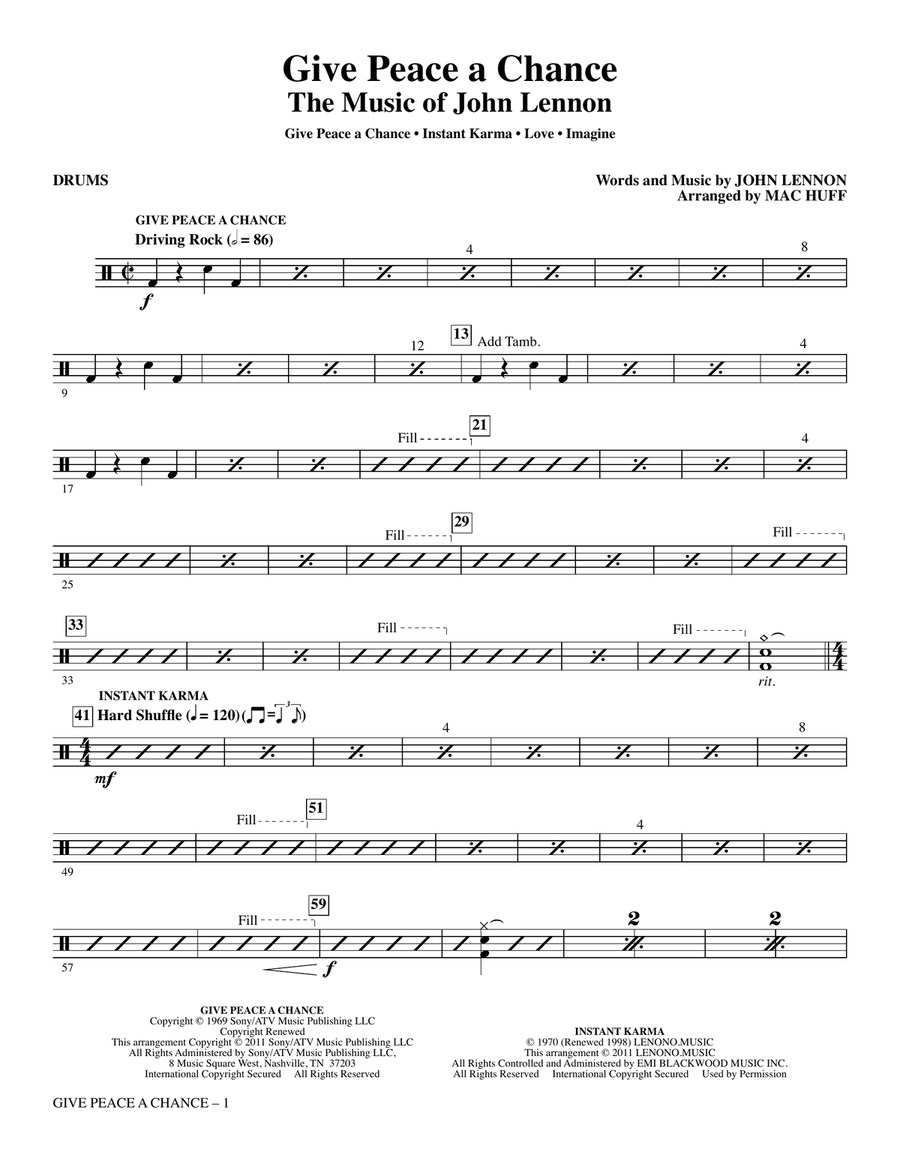 Give Peace A Chance: The Music Of John Lennon - Drums