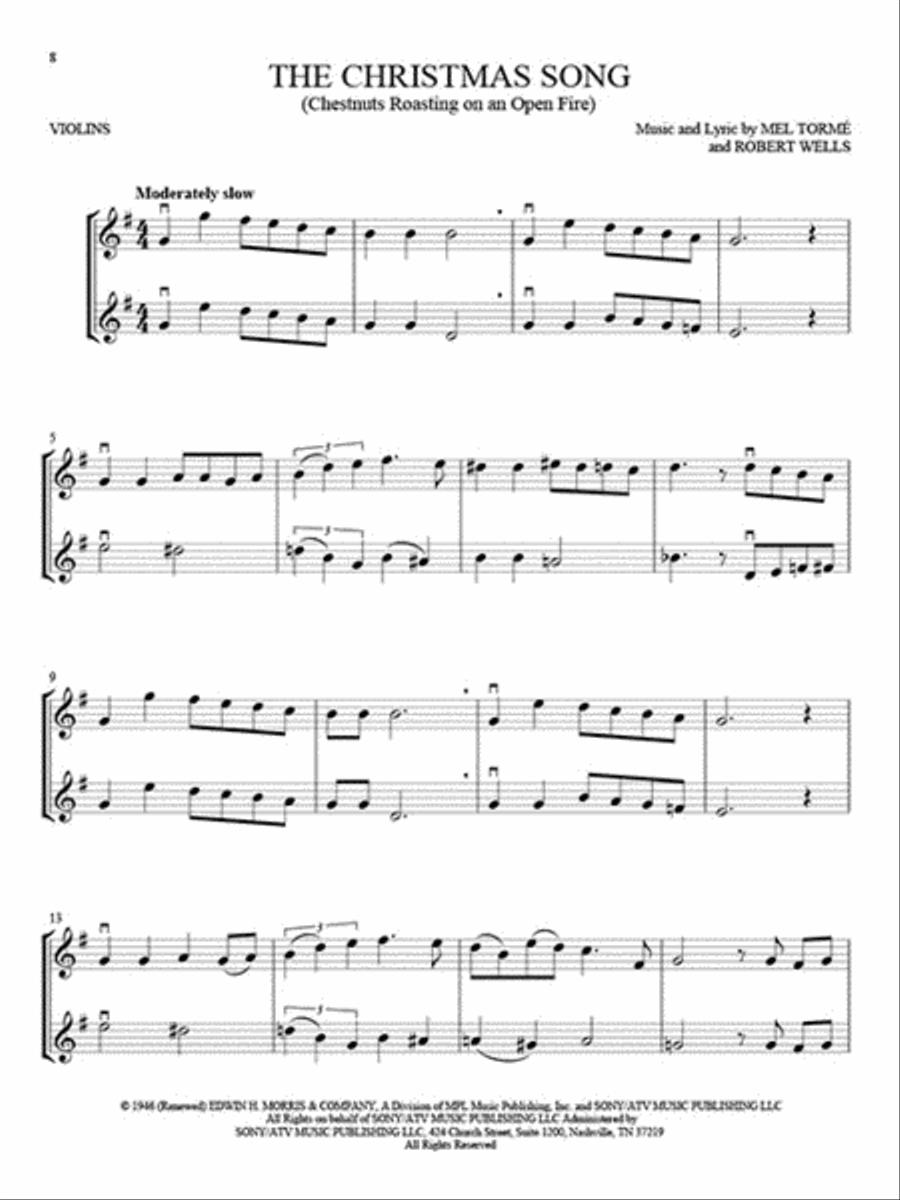 Christmas Hits for Two Violins String Duet scores gallery preview page 5