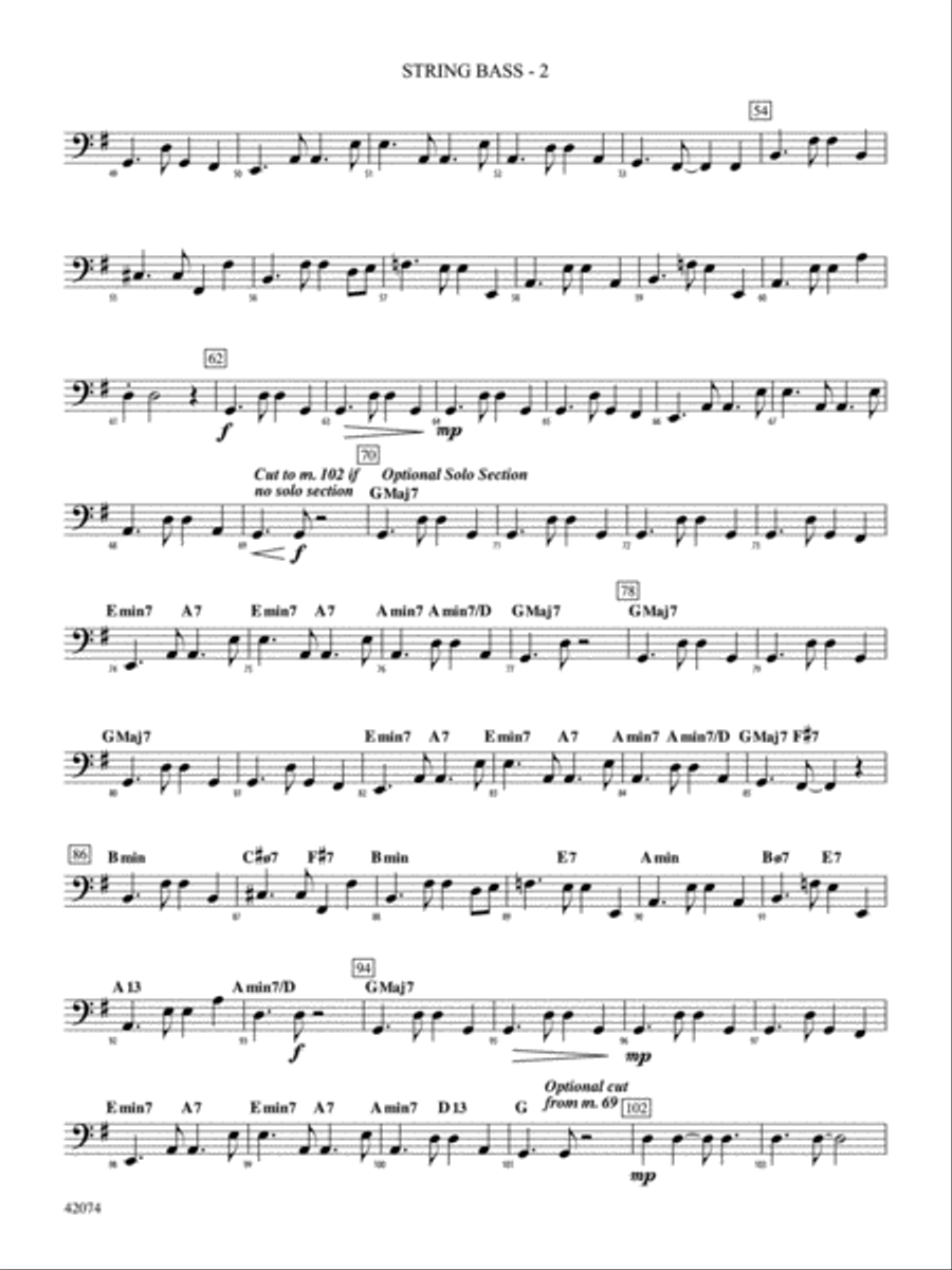 Road Trip to Rio: String Bass String Orchestra scores gallery preview page 2