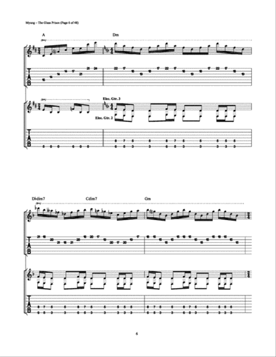 The Glass Prison The Glass Prison Electric Guitar scores gallery preview page 6