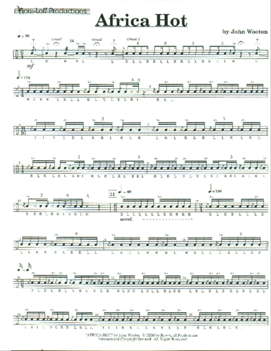 Africa Hot - Snare Drum Africa Hot - Snare Drum Percussion scores gallery preview page 2