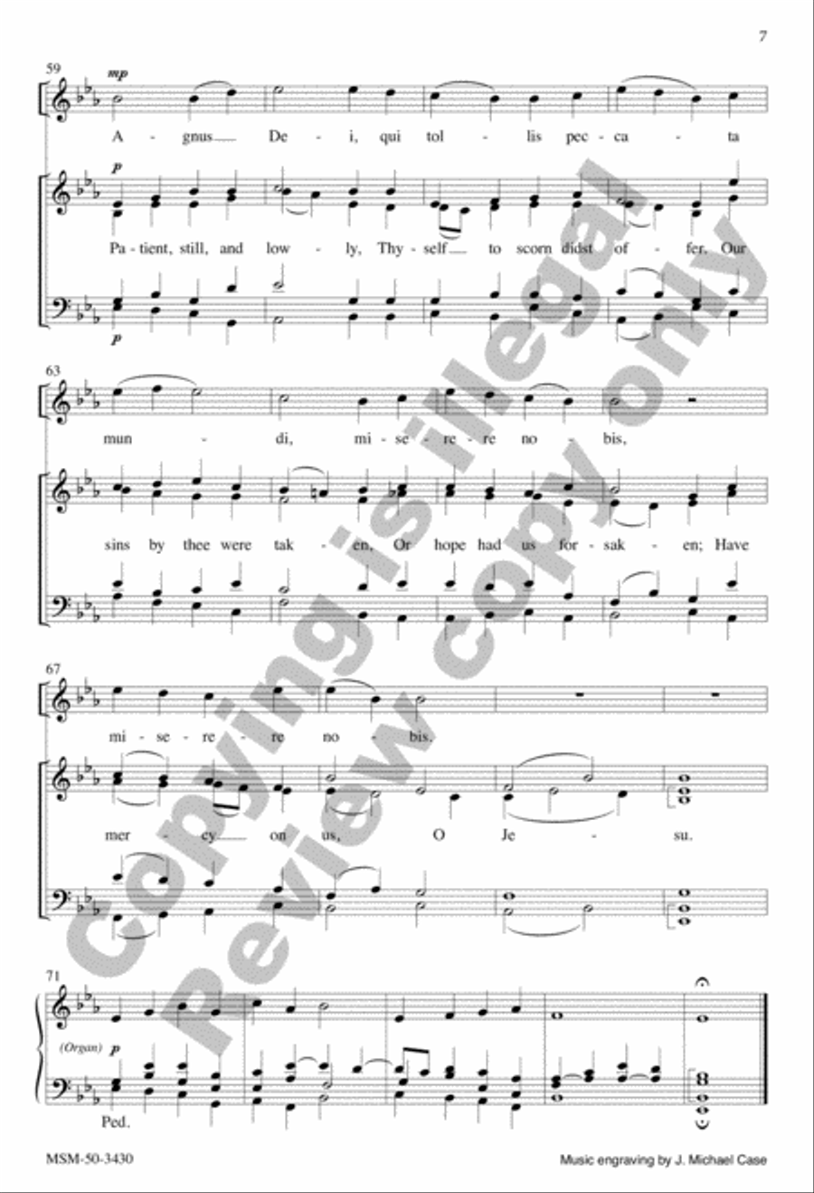 Lamb of God, Most Holy 4-Part scores gallery preview page 6
