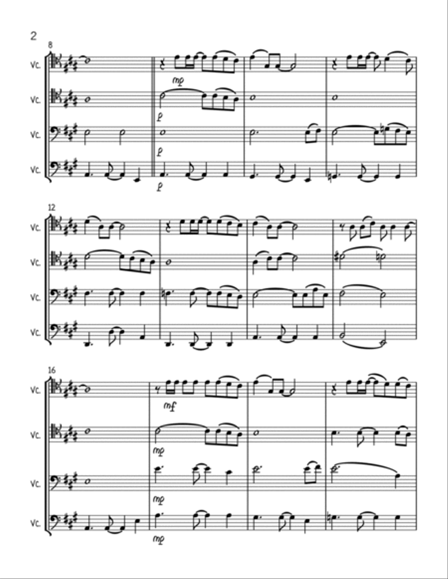 Make You Feel My Love Cello scores gallery preview page 2