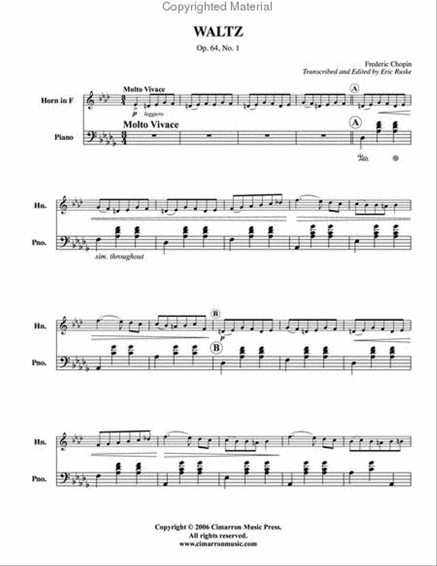 Waltz, Op. 64, No. 1 Piano Accompaniment scores gallery preview page 2